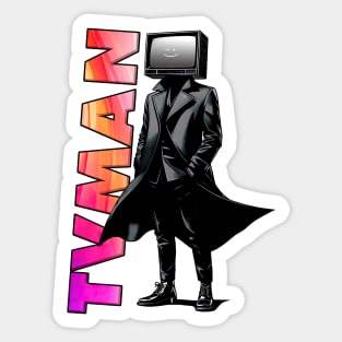 TVman of The alliance, skibidi toilet themed TVmen Sticker